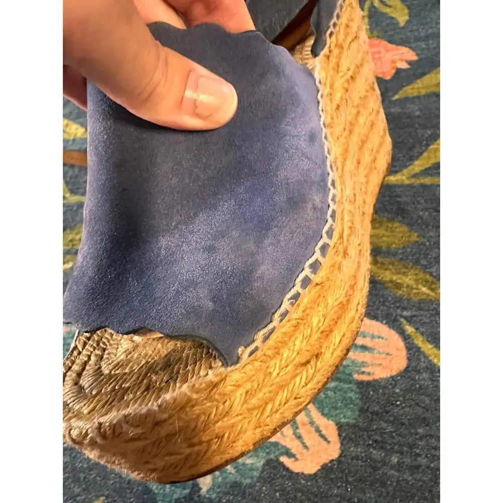 Chloe Lauren Platform Espadrille Wedge Sandals Size 38